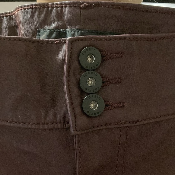 Torrid Premium Faux Leather Jegging - Oxblood - Picture 4 of 8